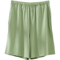 Modal cotton pajamas womens summer thin home pants five-quarter shorts cotton silk pants loose large pants large size outer wear