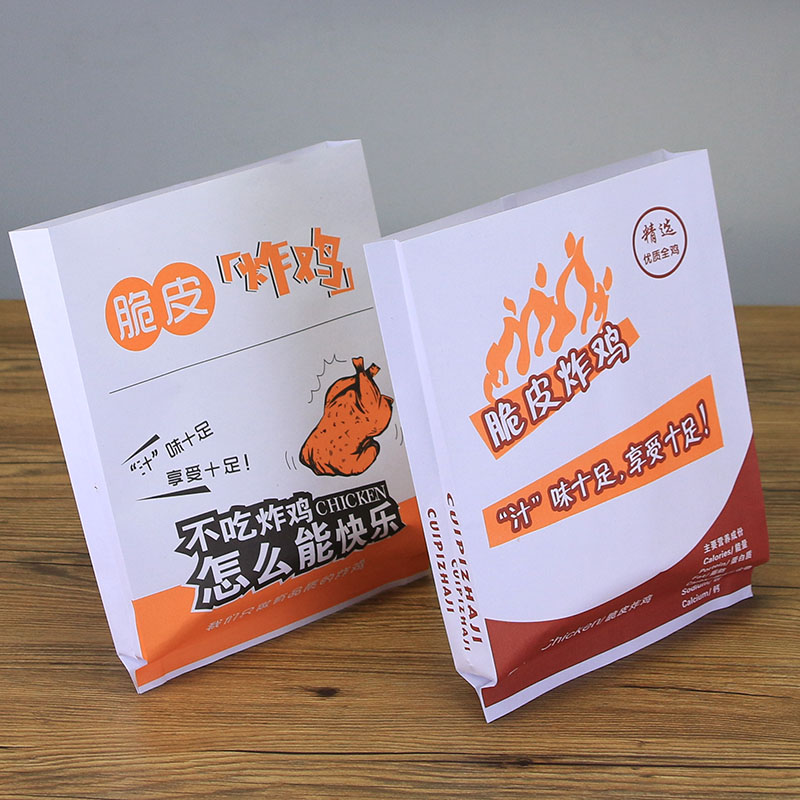 Crispy fried chicken paper bag