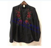 Three standard complete rivertooth river teeth embroidery mens cotton casual long sleeve shirt RATU034323