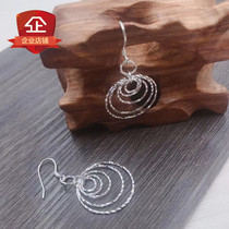 Sterling silver earrings 999 ear rings ear hooks femininity earrings hanging silver long 2019 models trendy face thin hypoallergenic