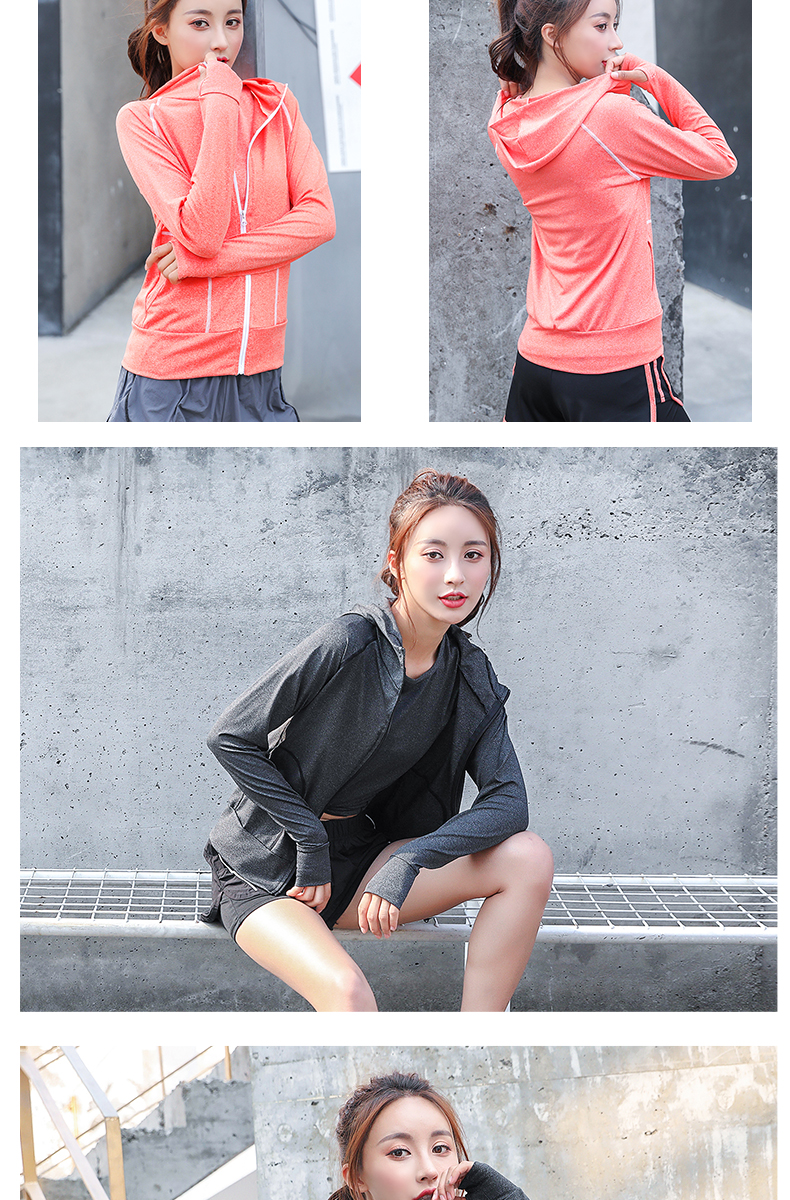 Mùa xuân và mùa hè mới ngoài trời thể thao dài tay hoodies quần áo thể dục áo len chạy quần áo yoga dây kéo áo khoác nhảy thảm yoga giá rẻ