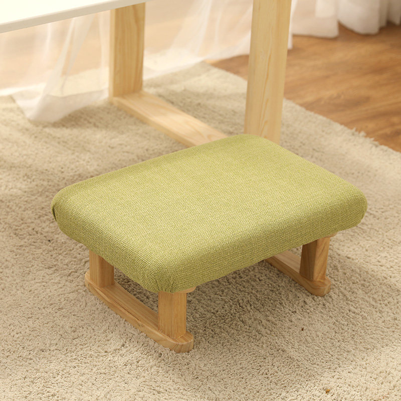 Solid wood stools Home Creative short bench Living room minimalist cloth Art small bench Fashion sitting pier Balcony Casual tea stool