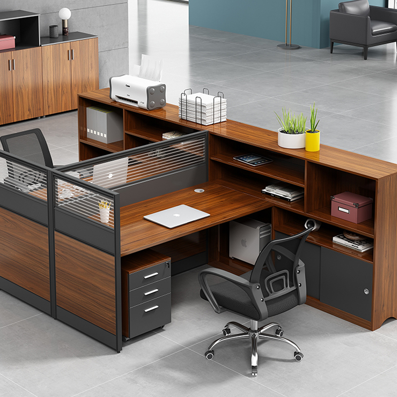 Staff office desk and chair combination office furniture 46 four or six eight people financial card seat screen workstation computer desk