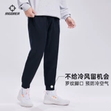 Трикотажные весенние утепленные баскетбольные дорожные штаны для спортзала, в американском стиле, свободный крой, для бега