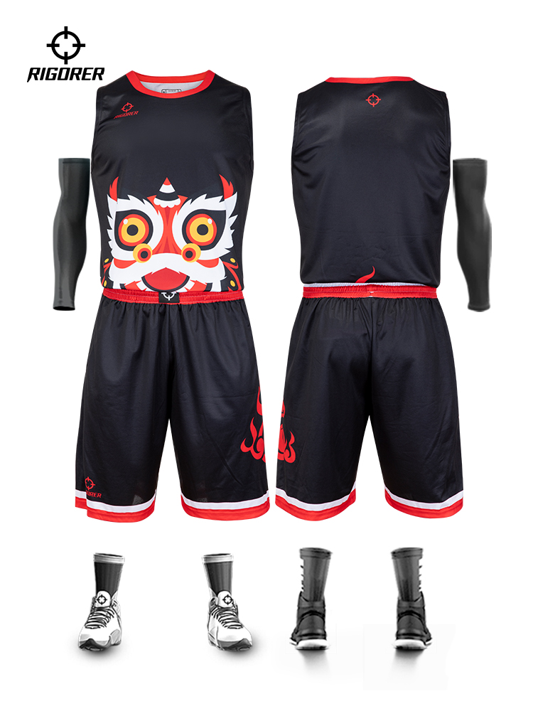 Standard basketball suit suit for men and women digital printing animation Chinese style personality group purchase custom ball suit sports vest