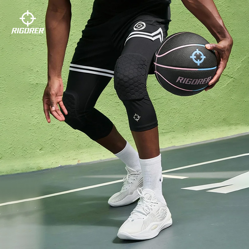 Men's Professional Sports Knee Pads, Basketball Honeycomb Anti-Collision Three-Quarter Pants, Knee Running Fitness Pants Men's Professional Sports Knee Pads, Basketball Honeycomb Anti-Collision Three-Quarter Pants, Knee Running Fitness Pants