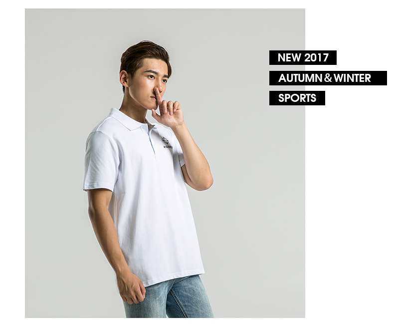 Áo thun nam tay ngắn tay áo thun thoáng khí cổ áo cổ áo golf thể thao màu rắn áo thun ngắn thể thao polo trắng