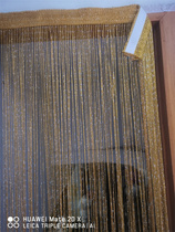 Velcro encrypted silver door curtain self-adhesive finished tassel golden thread curtain living room bedroom decoration partition curtain curtain