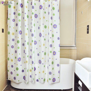 PEVA environmental protection mildewproof waterproof 11 silk thickness bathroom curtain shower curtain door curtain pastoral flower shower curtain