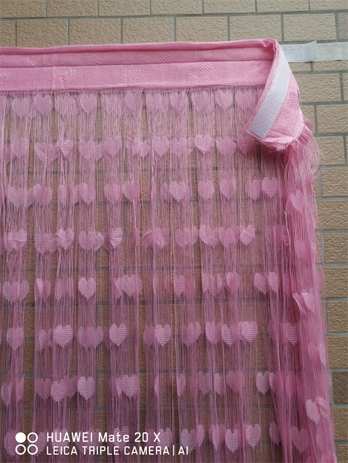 Romantic Finished Product 4 Layers Magic Sticker Decoration Loving Thread Curtain Self-Glued Peach Heart Shop Window Living-room Bedroom Partition Window Curtain