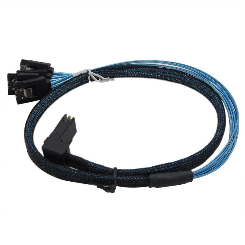 Supply MINI SAS SFF-8087 4sata 4sata line 36Pin elbow turn 7P 1 towed 4 high-speed data line
