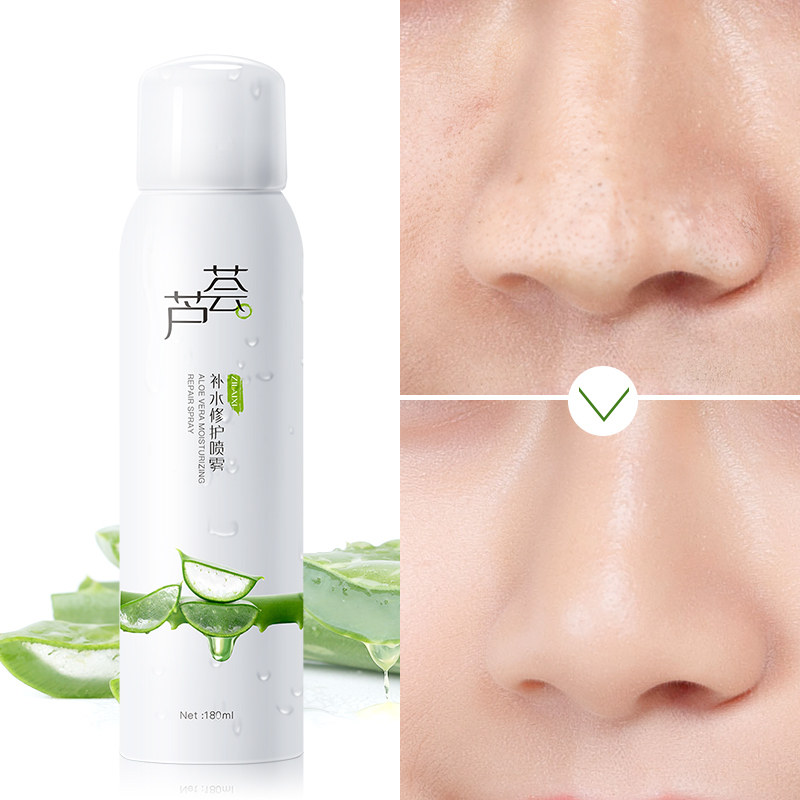 Aloe Vera Hydrating Anti-Acne Toner Spray Moisturizing Pore Shrinking Oil Control Skin Care Essence Water Lotion for Women and Men