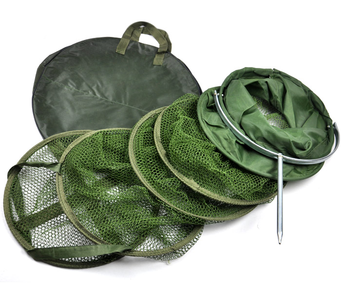 Diameter 32cm Length 1 66 meters Green hanging glue fishing platform fishing net fish cage