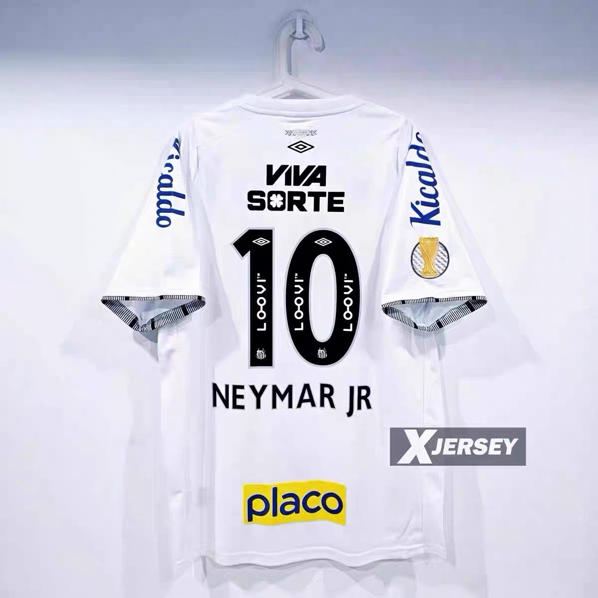 เสื้อทีมแซนโตส แชมป์เปี้ยนชิพบราซิล ฤดูกาล 25-26 เสื้อเหย้าและเยือน เลข 10 เนย์มาร์ รุ่นแฟนคลับแขนสั้น เสื้อฟุตบอล