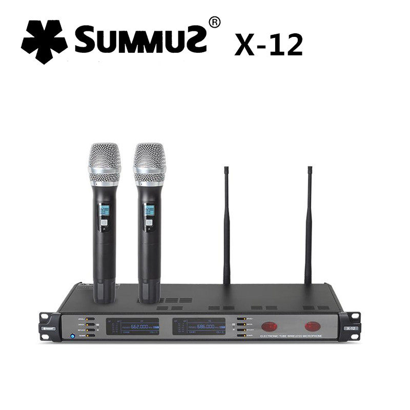 SUMMUZ Sams (Italy) X12 wireless microphone one drag two KTV bile capacitor high-end UHF microphone