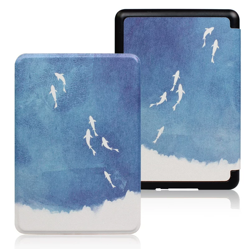 Подходящий чехол-защитная крышка для Kindle Paperwhite6 Amazon kpw5 e-book Kpw3 кожаный чехол молодежная версия 2024 12-е поколение раскрашенная крышка 2022 вход версия Migu версия оболочка 11-е поколение оболочка