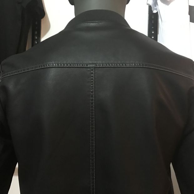 Áo khoác nam jj giả áo khoác da bóng chày cổ áo khoác da giả da nam áo khoác da nam u áo khoác bò nam