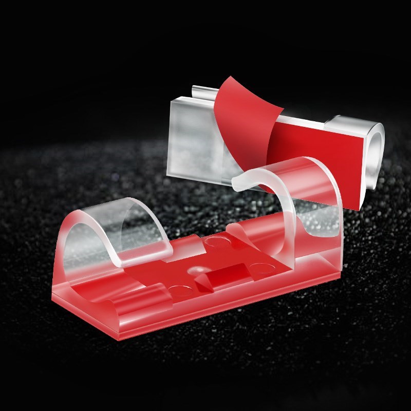 Wire clip Black fiber optic cable clip fixed flat hook wall interior wall new self-adhesive wire kitchen