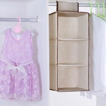 Storage bag storage basket hanging in the cabinet hanging fabric finishing multi-layer rack bra storage box hanging wall type