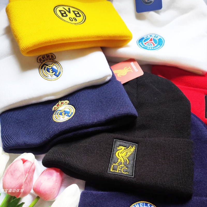 Knitted Hat Wool Ski Winter Football Real Madrid Warm Manchester United Perimeter Hat Man City Cold Hat Custom Training-Taobao