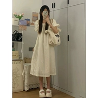 Летнее платье, сексуальная длинная юбка, свободный крой, французский стиль