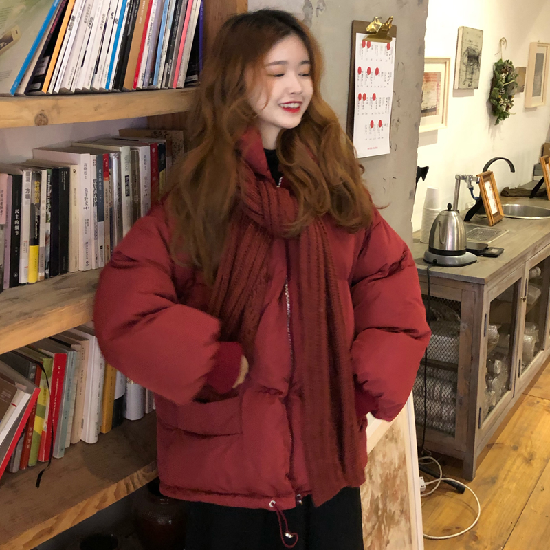 Winter bông 2020 mới của Hàn Quốc phiên bản dày bông quần áo nữ sinh viên bánh mì quần áo ngắn bông lỏng áo triều
