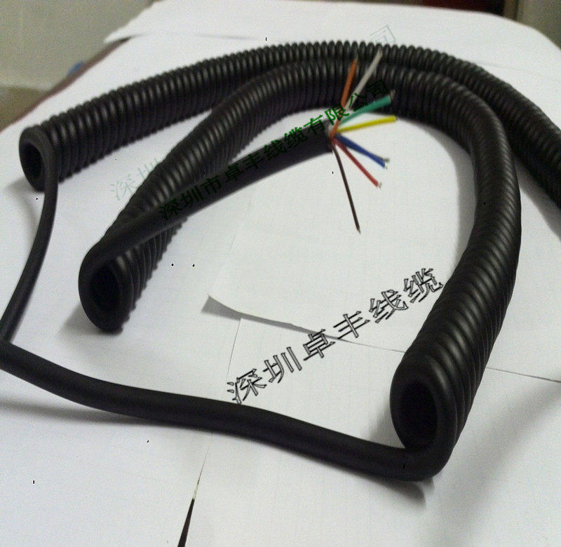 8-core shielded spring wire Eight-core series spiral wire 8-core telephone wire Spring wire 8-core stretch-resistant cable