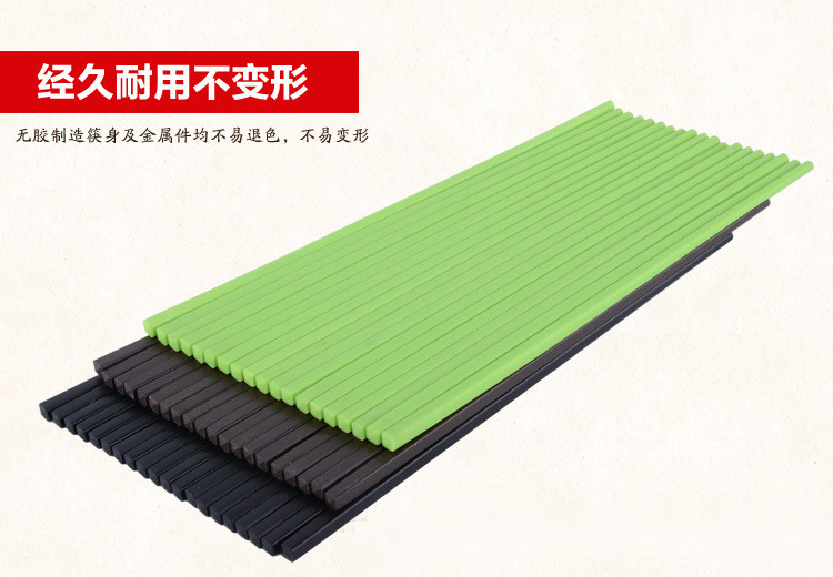 Thương mại hộ gia đình melamine bộ đồ ăn nhẹ nhà hàng khử trùng đen melamine đũa mờ ánh sáng 100 cặp - Đồ ăn tối muỗng ăn cơm