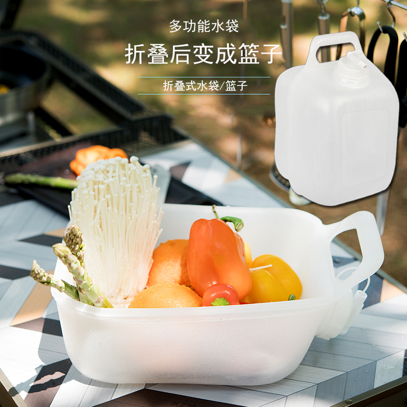 Outdoor thick food grade pure drinking water multifunctional folding bucket storage bag truck tank with tap