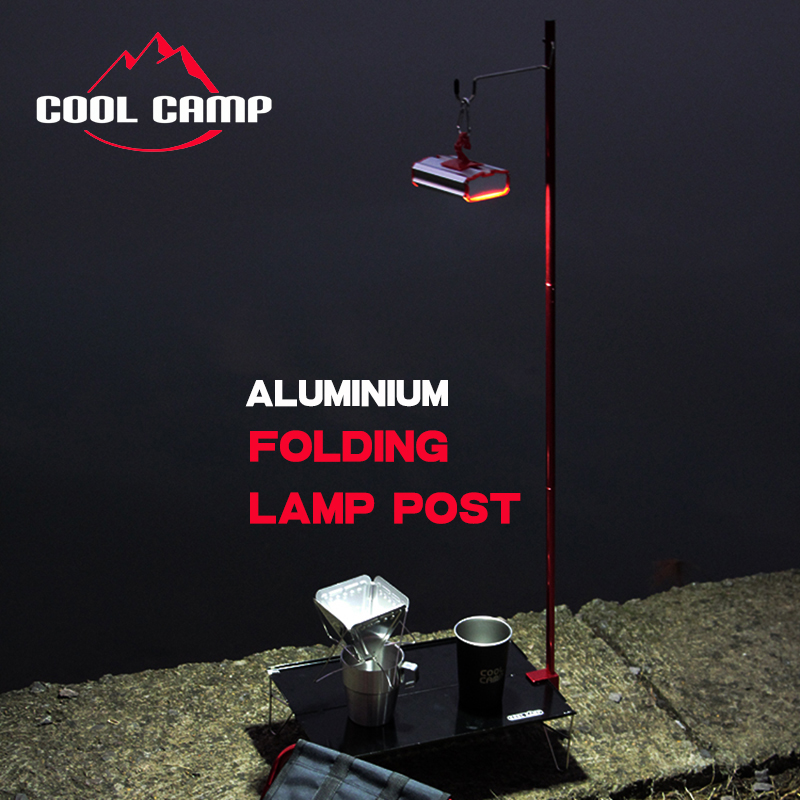 Outdoor Camping Aluminum Alloy Folding Light Pole Mini Light Stand Camping Light Clip Fishing Lighting Light Stand Portable Light Stand