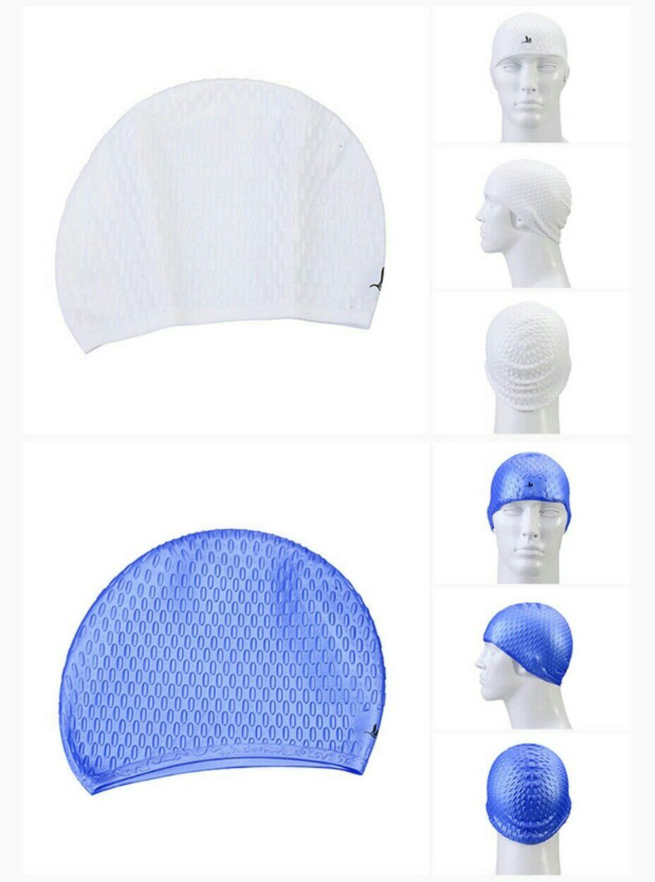 Mũ bơi Sanqi tóc dài không thấm nước Earmuffs silicone mũ bơi nam và nữ trưởng thành nói chung hạt nhỏ giọt nước bong bóng SDYM mũ bơi giá rẻ