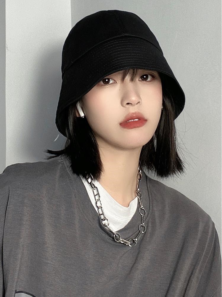 Small Fragrance Lock Side Fisherman Hat Spring Hat Children Foreign Pie Sunscreen Hat Sunscreen Fashion Large Head Bucket Cap 100 Hitch Cap