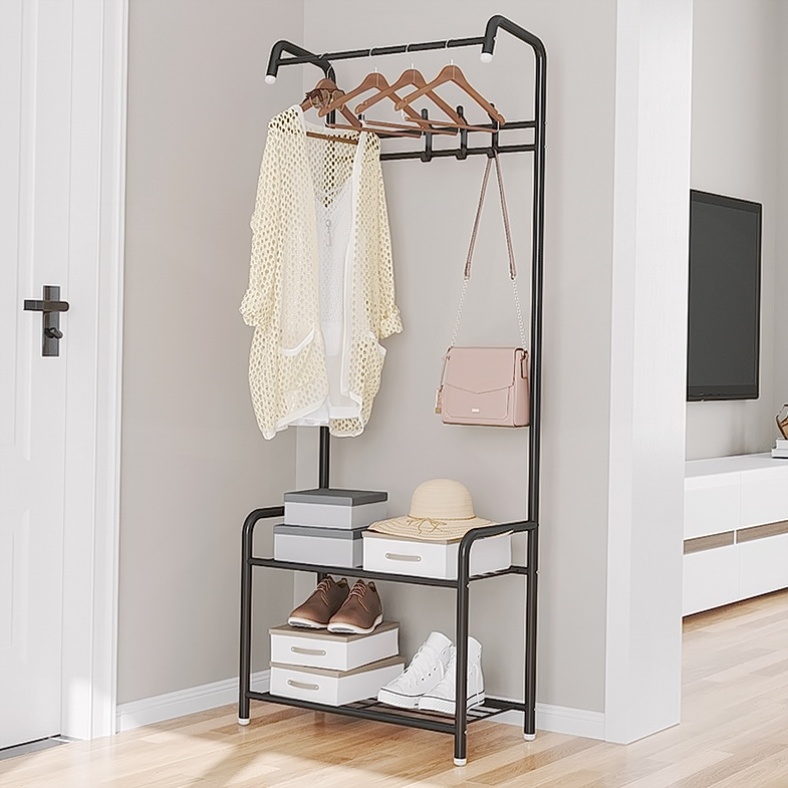 Entrance shoe rack doorway door shoe cabinet hanging clothes hanger integrated into the wall living room small simple containing shoe holder