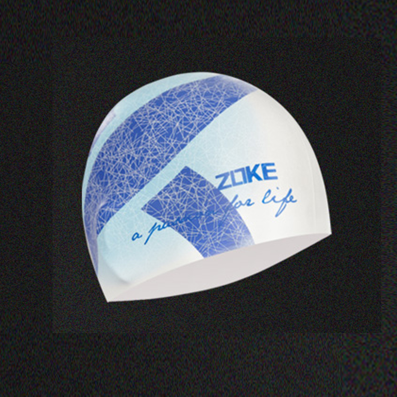 Zhou Ke fashion and comfortable swimming cap long hair waterproof ear protection silicone swimming cap for men and women low resistance tight swimming cap