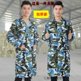 Длинный комбинезон с капюшоном, пылезащитная крышка, износостойкий нагрудник, рабочая одежда, увеличенная толщина