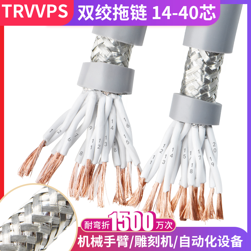 TRVVPS12 14 16 20 24 30 40 core Tank Chain Resistance Tank Chain High Soft Cable