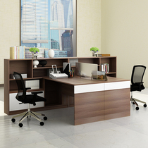 Staff office desk and chair 4 people 2 person combination Guangzhou office furniture new simple work position staff table screen