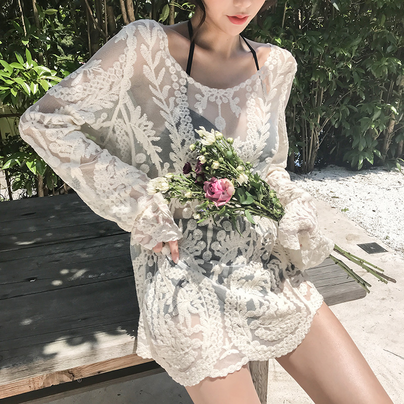 Swimsuit woman Three sets of Korean fairies Fanins wind bikini Hood Meat-skinny Sexy hood Blister Spa Swimsuit