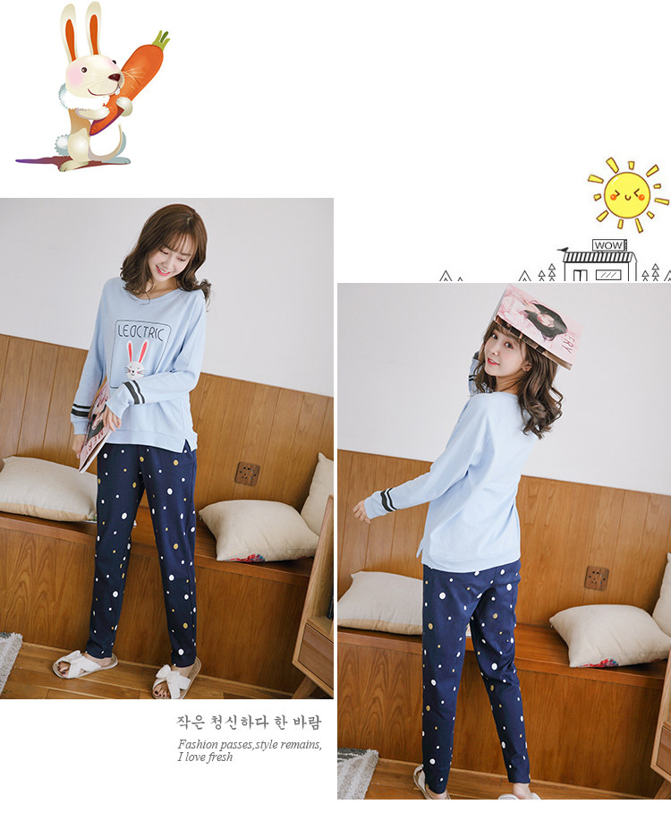 Pyjama pour femme en Coton à manches - Ref 2995380 Image 28