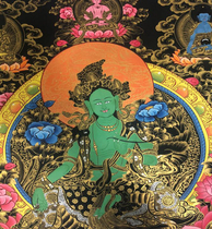 Hand-painted thangka is better than Tibetan thangka hanging painting ornamental painting thangka green Tara thangka