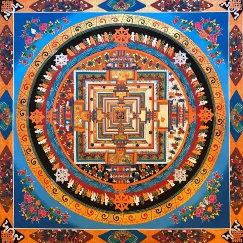 Donka Tibet Handsketching time wheel Kumgang City Donka hanging painting decoration painting a meter