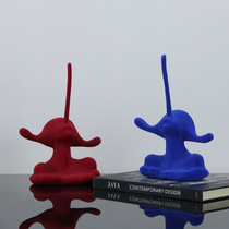 Modern simple creative long nose portrait ornaments model room study living room childrens room sales office soft decorations