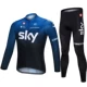 19sky Black Blue Long Set Set