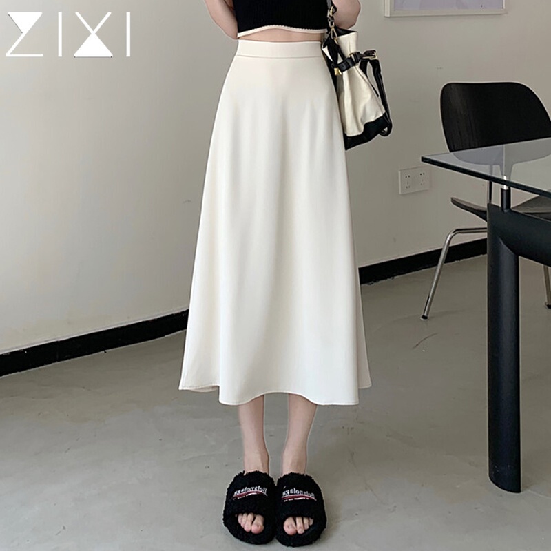 White Midi Skirt for Women 2026 New Summer Petite Skirt High-Waisted Drape Suit-Style Long A-Line Skirt White Midi Skirt for Women 2026 New Summer Petite Skirt High-Waisted Drape Suit-Style Long A-Line Skirt