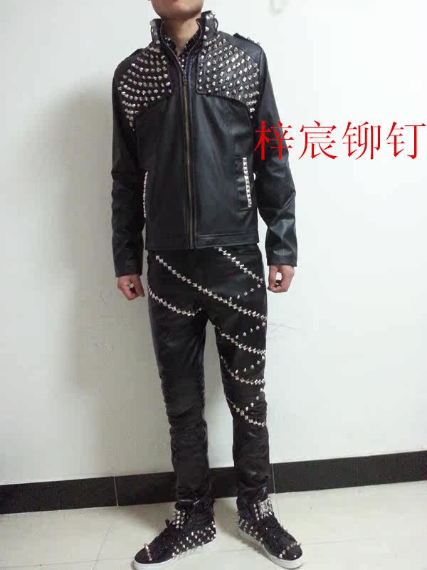 Pantalon cuir homme serré pour jeunesse - Ref 1478037 Image 19