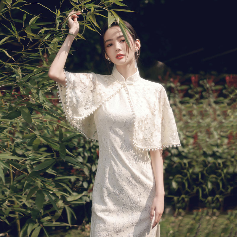 Special Shawl for Wearing Cheongsam, Summer Coat, Lace Cape for Sun Protection, Paired with a Slip Dress, Cardigan Special Shawl for Wearing Cheongsam, Summer Coat, Lace Cape for Sun Protection, Paired with a Slip Dress, Cardigan