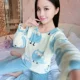 Mùa thu và mùa đông đồ ngủ flannel phụ nữ dài tay Hàn Quốc dịch vụ nhà phù hợp dày phim hoạt hình san hô lông cừu vòng cổ đồ ngủ