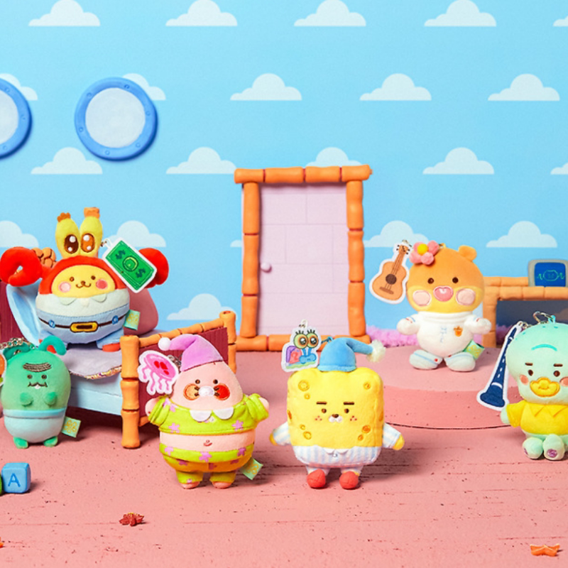 Kakao Friends Family Chunji Lion Butt Peach Collaboration Spongebob Squarepants Patrick Star Keychain Pendant Kakao Friends Family Chunji Lion Butt Peach Collaboration Spongebob Squarepants Patrick Star Keychain Pendant