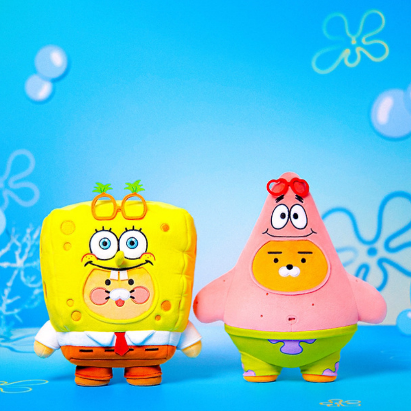 Kakao Friends Cartoon Chunshik Lion Ryan Spongebob Squarepants Collaboration Patrick Star Plush Toy Doll