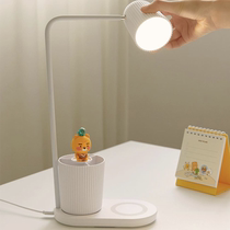 KAKAO FRIENDS Cartoon desktop Lion Ryan Pen holder table lamp wireless charging